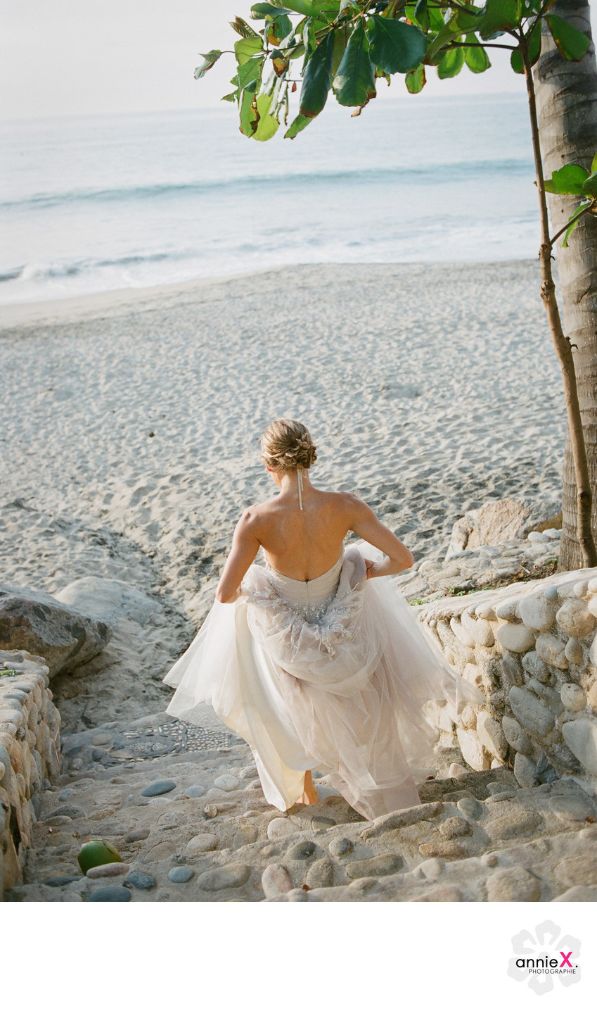 Bride on Beach in Sayulita