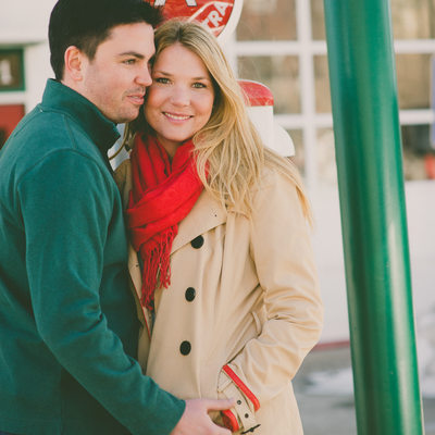 Downtown Truckee engagement photographer