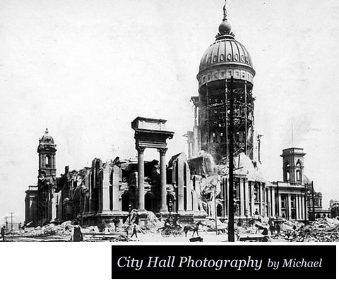 Picture of San Francisco City Hall Destroyed by 1906 Earthquake