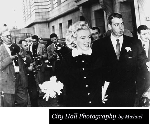 Marilyn Monroe Joe Dimaggio marriage at San Francisco city hall