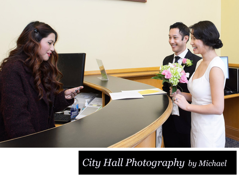 Wedding Ceremony Check-in photo at San Francisco City Hall