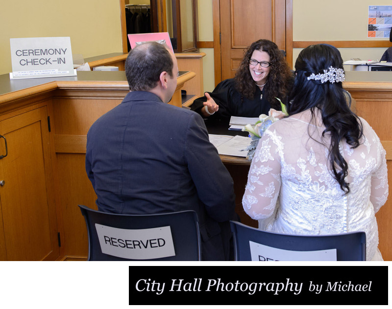 San Francisco City Hall Wedding Photographer - Meeting with Officiant