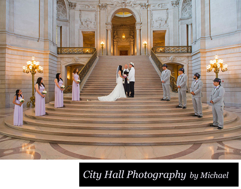 Wedding party San Francisco City Hall