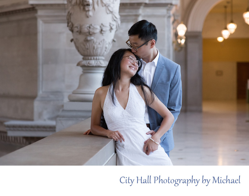 Asian Wedding Kiss in San Francisco, California