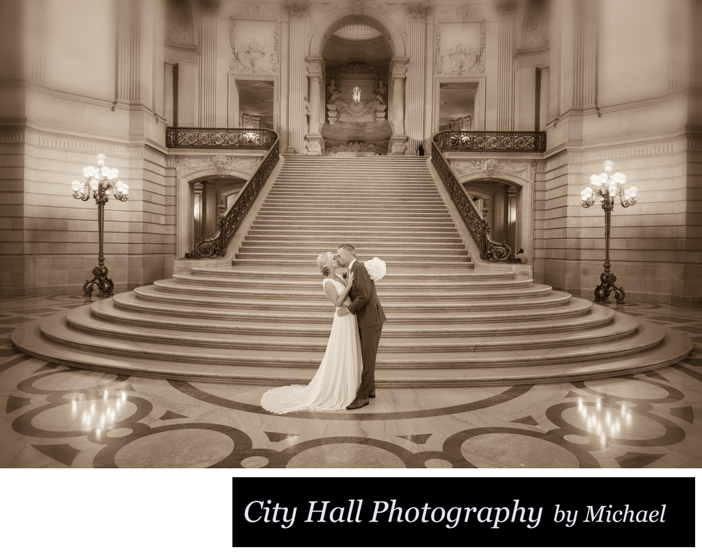 San Francisco Wedding image of the Grand Staircase at City Hall