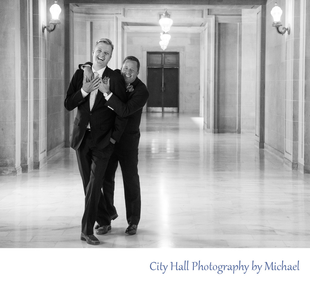 LGBT fun Wedding Image with a Great Gay Couple