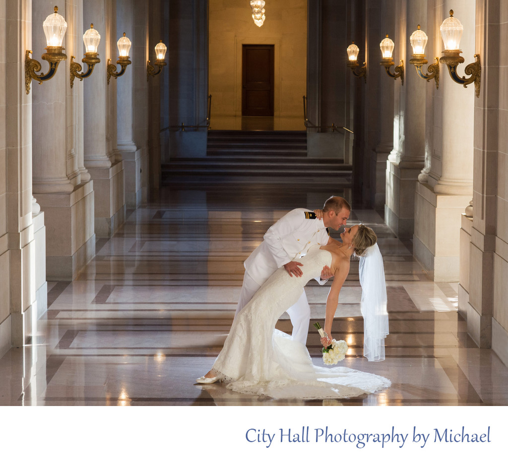 Wedding Photographer San Francisco City Hall - Military Dance