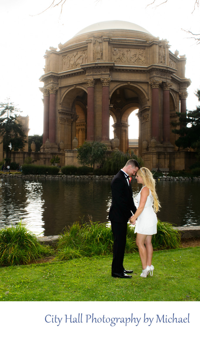 Romantic Pose at the Palace of Fine Arts in San Francisco