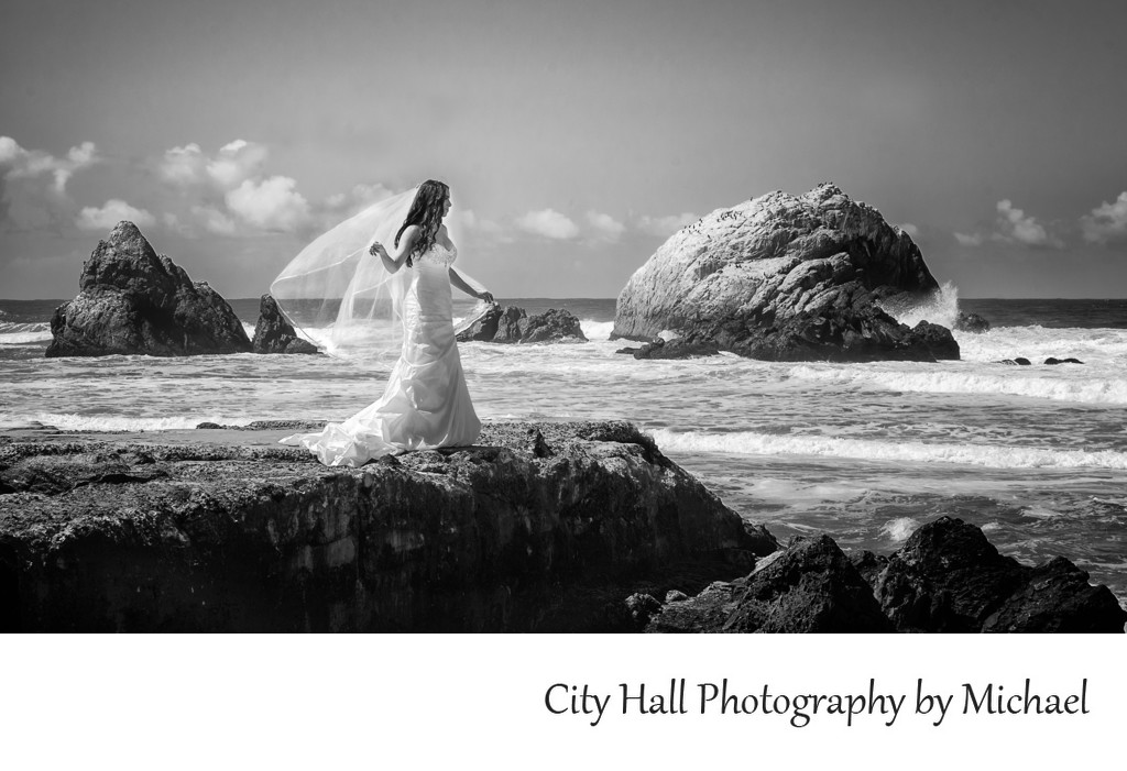 San Francisco City Hall Wedding Photographer  - Ocean Bride