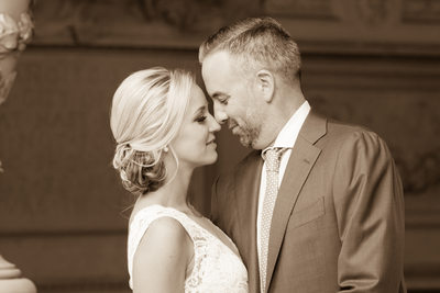 Best-City Hall Wedding Photography image in Sepia Tone