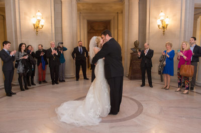 Nuptial Kiss City Hall Wedding Photographer's Image