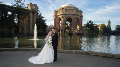 San Francisco Palace of Fine Arts Wedding Photography after City Hall