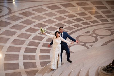 Celebration on the Grand Staircase after wedding - Photography