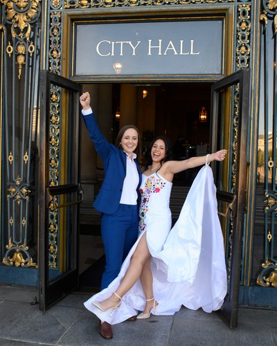Celebrating their wedding at San Francisco city hall - Photography