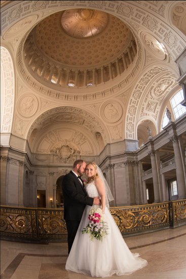 Wide Angle Wedding Photography SF City Hall Dome