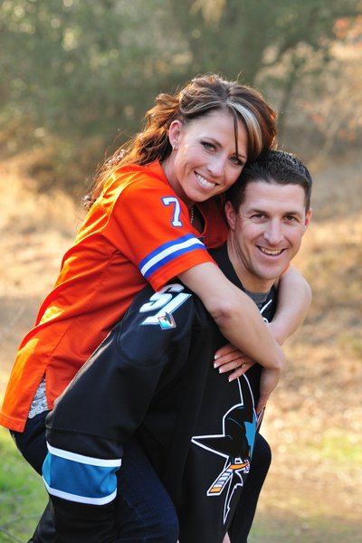 Engagement Portraits with Sports Uniforms in Clayton, CA