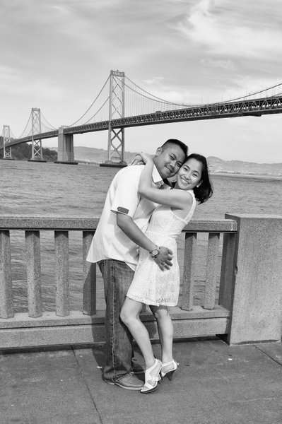 San Francisco Bay Bridge Engagement Portrait Photography