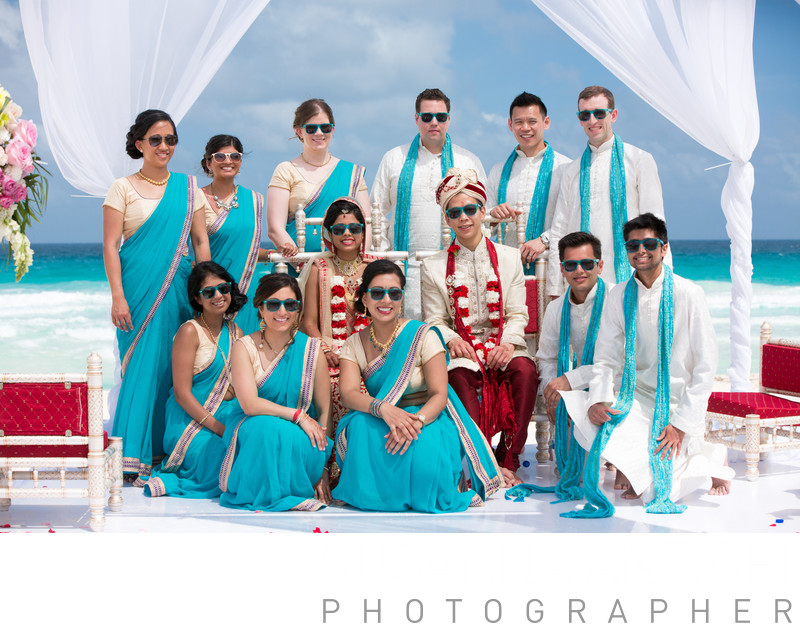 hindu bridal party picture