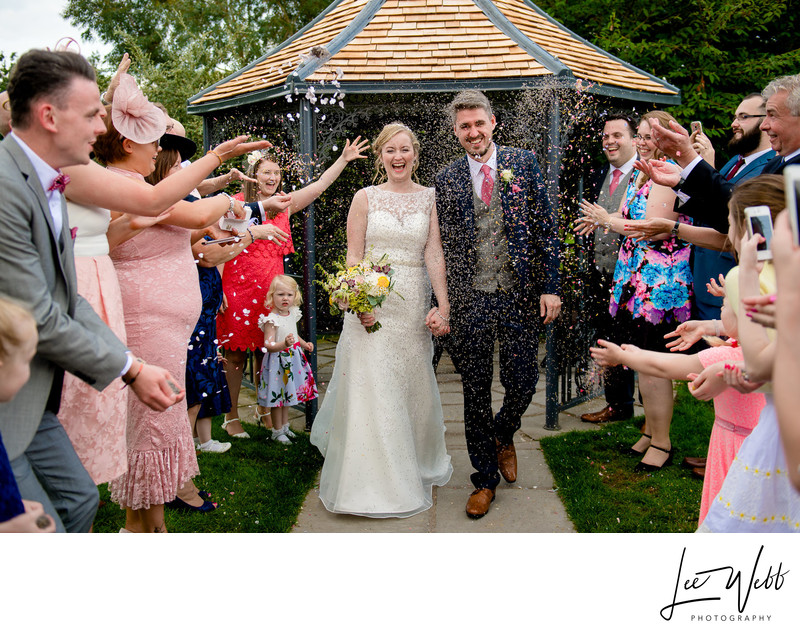 Curradine Barns Wedding Photography Confetti