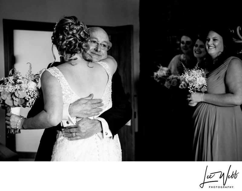 Curradine Barns Wedding Photography Father of Bride
