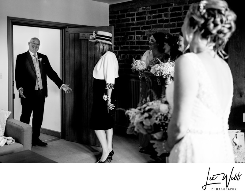 Curradine Barns Wedding Photography Brides Father