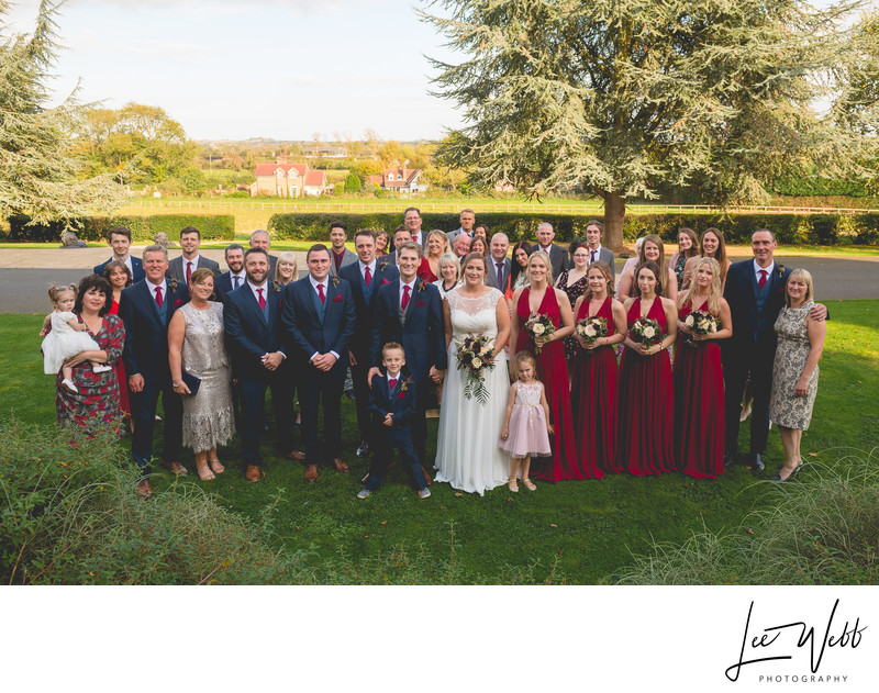Group Photo Stanbrook Abbey Wedding Venue Worcester
