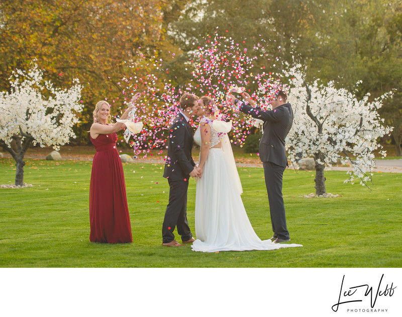 Confetti Photo Stanbrook Abbey Worcestershire