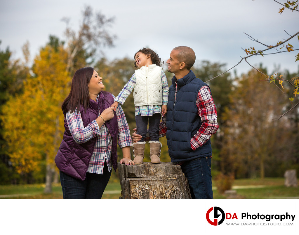 Fun Family Pictures at Heart Lake Conservation Area