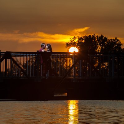 Sunset Engagement at Port Dover Harbour Marina