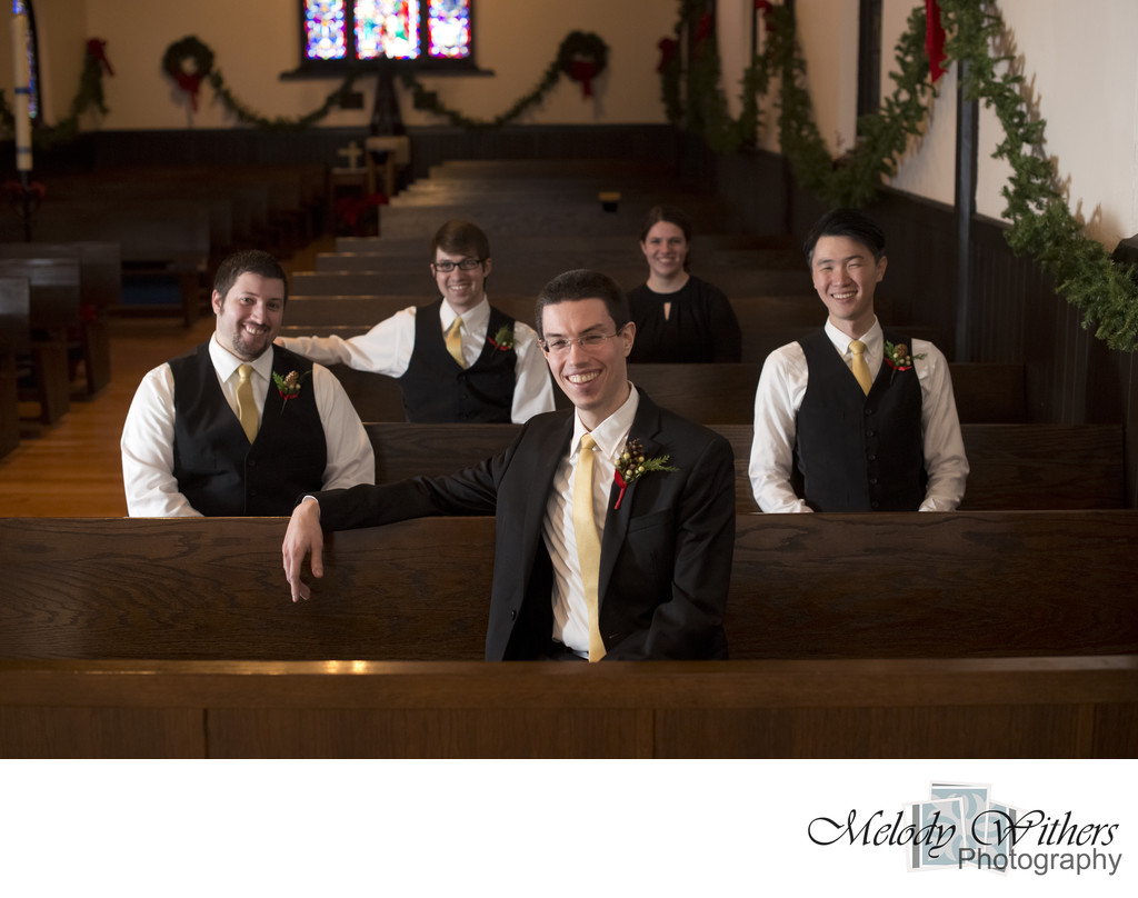 Wedding-Photographer-Church-Pews-Muncie-Indiana