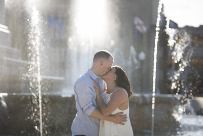Depew Memorial Fountain Downtown Indianapolis Engagement