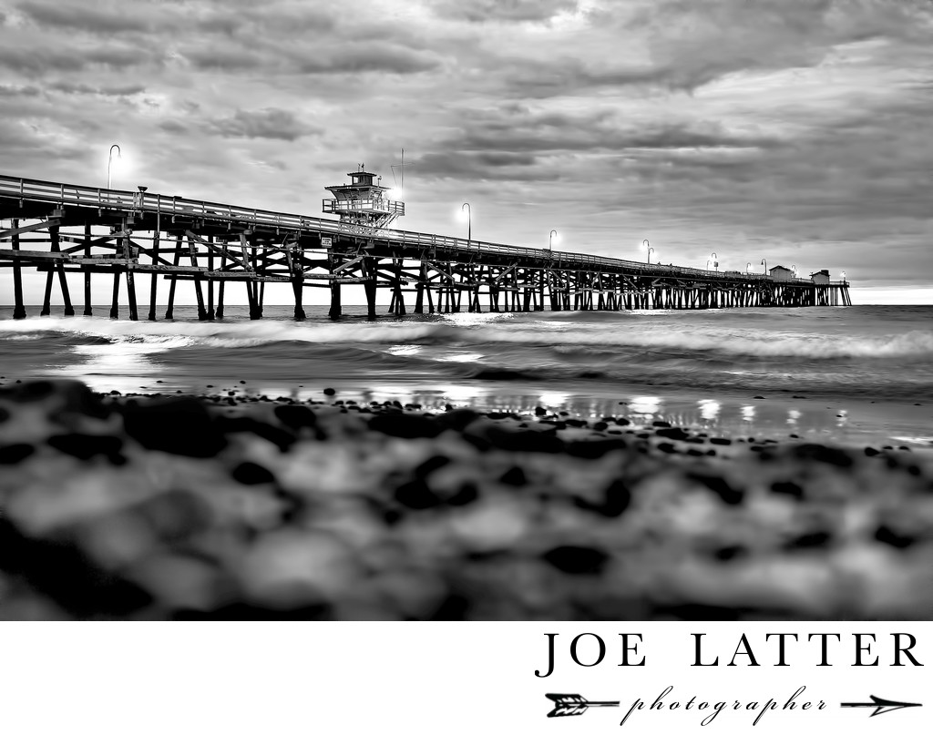Fine Art Black And White Photography of San Clemente Pier