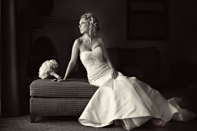 Best Bridal Portrait Photograph on a Wedding Day at Ojai Valley Inn & Spa