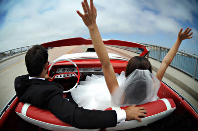 Best Wedding Photographer Long Beach Convertable Car