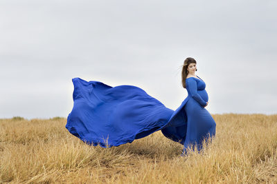 Blue Dress Maternity session