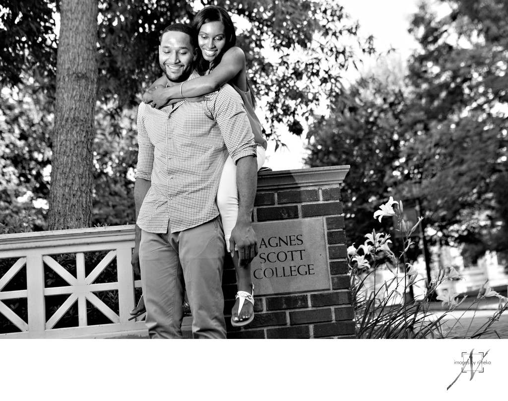 Agnes Scott College Decatur engagement photos