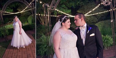 Bride and Groom at Little Gardens