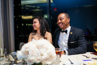 Wedding couple at Sky Room Atlanta Crowne Plaza 