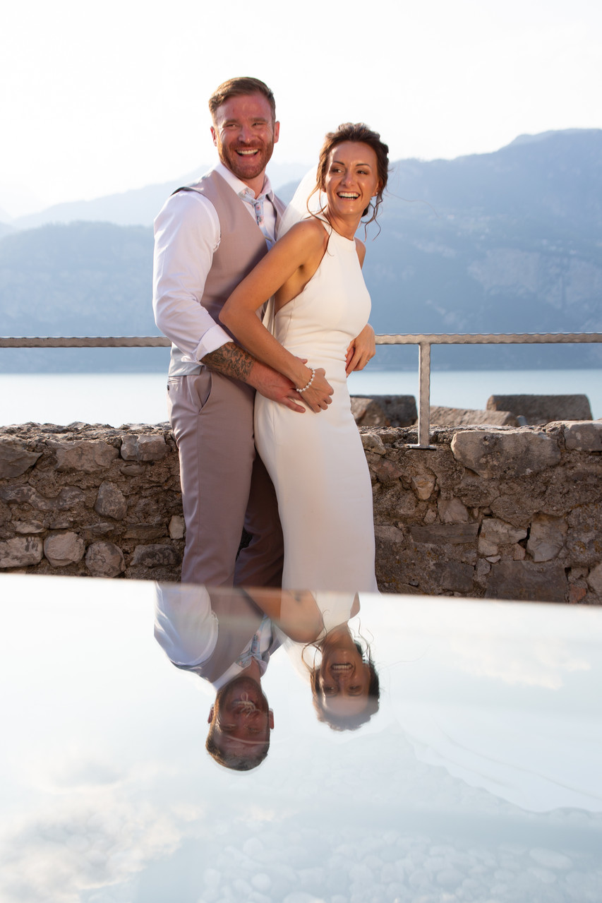Kim & Gareth wedding Malcesine Castle, Fun photos Italy