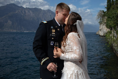 American Wedding by the water in Malcesine