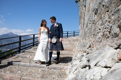Danielle and Craig on Malcesine castle steps