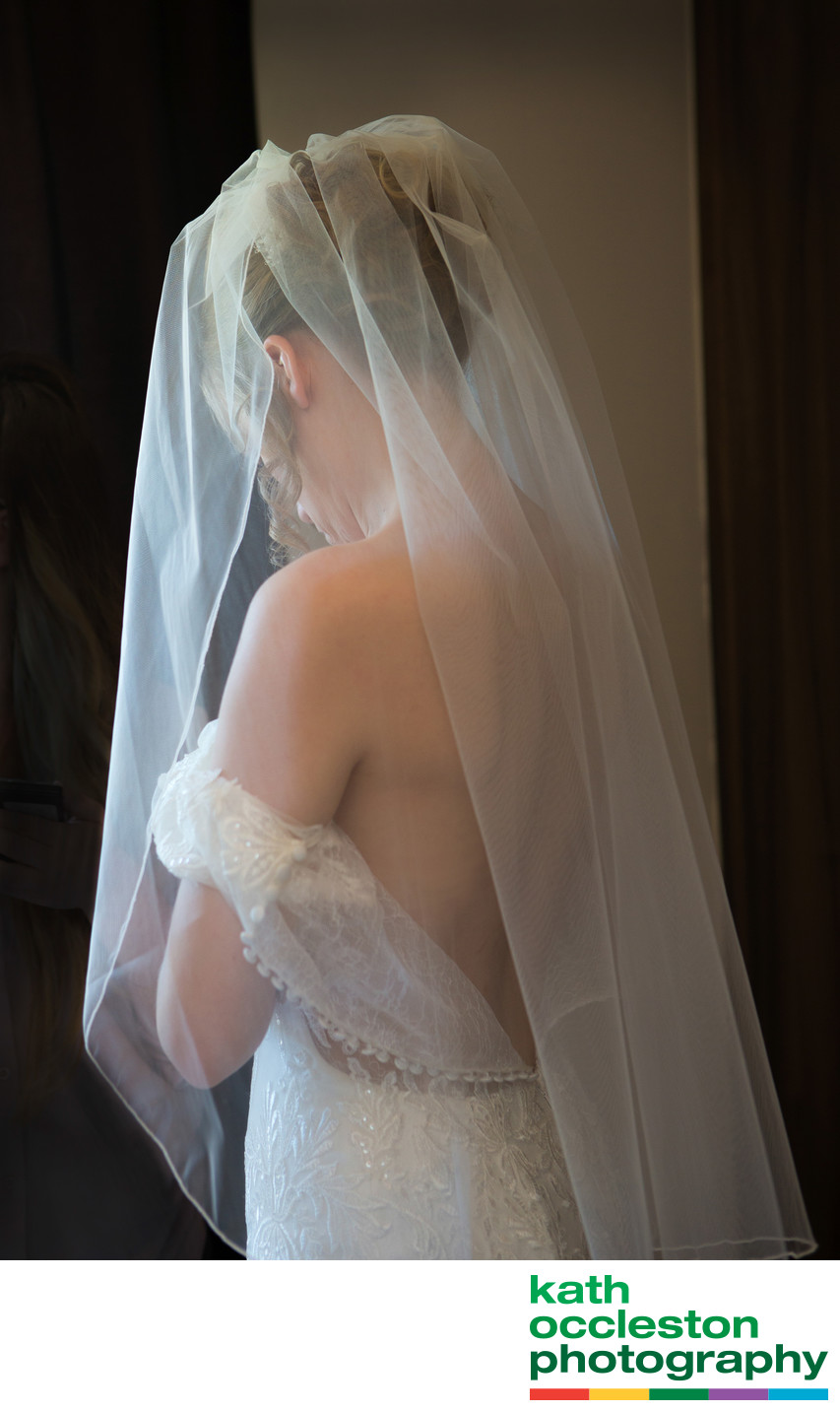 Natural wedding photography of bridal prep