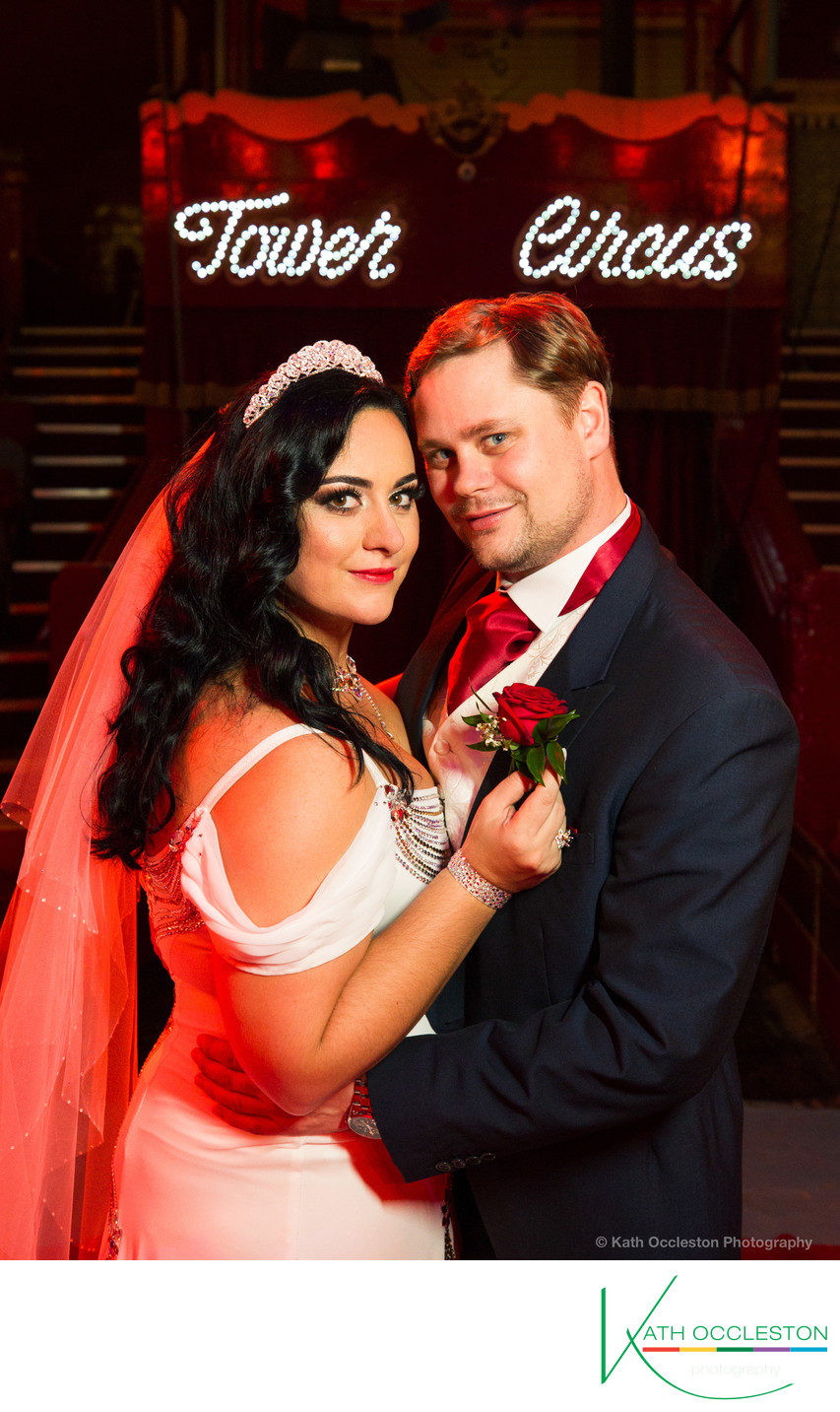 Bride & Groom in the Blackpool Tower Circus