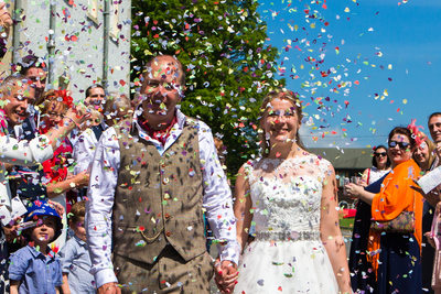 Confetti at Waddow Hall, Clitheroe