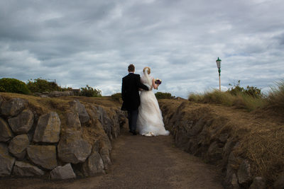Wedding photography in St Annes rock garden