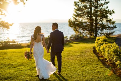 Edgewood Tahoe Wedding Sunset Photos