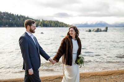Lake Tahoe Winter Micro Wedding Photos