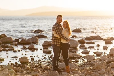 North Lake Tahoe Sunset Engagement Photos 