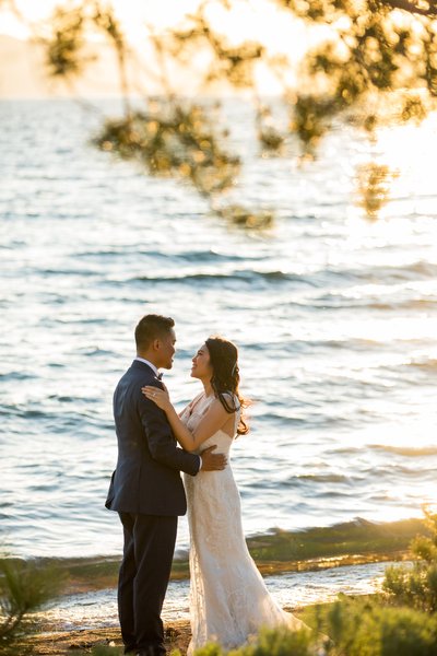 Edgewood Tahoe Wedding Sunset Photographs 