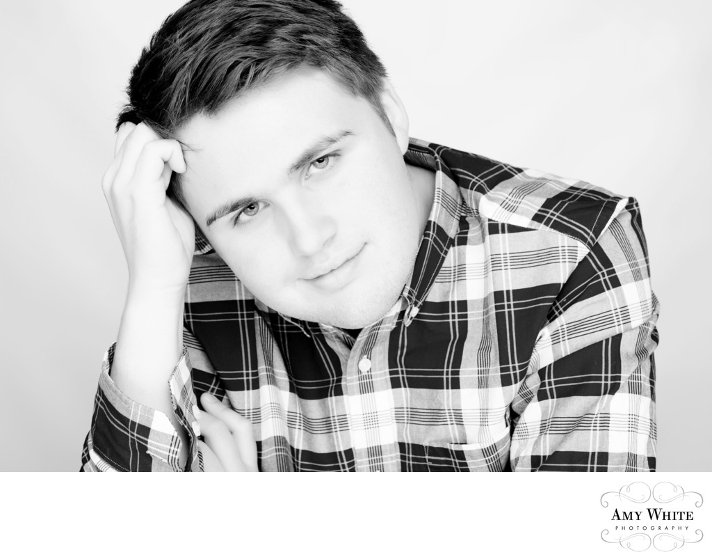 Senior Photography in black and white in Cedar Rapids